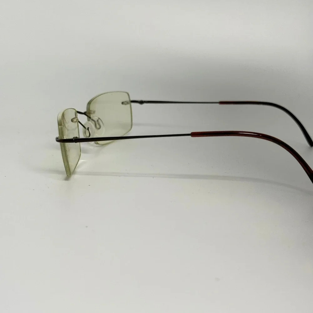 Seven-Sixty 285 Titanium Rimless Eyeglasses Rectangle Dark Metal 52-21-140